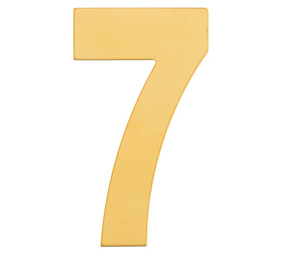 Изображение товара Номер дверной Marlok 7, металл, PB золото 028505