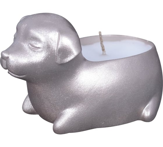 Изображение товара Свеча декоративная с подсвечником МУЛЬТИДОМ "Собачка", размер 12x7,5x7 см МС5-213