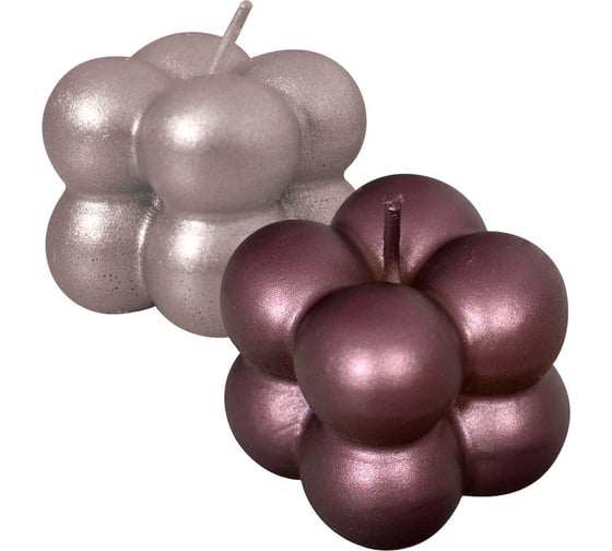 Изображение товара Свеча декоративная МУЛЬТИДОМ "Куб-пузырьки малый", 3,5x3,5x3,5 см 2цв МС5-118