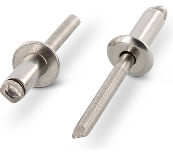 Изображение товара Вытяжная заклепка METIZ-A2 4.0x10 мм, нержавеющая А2/А2, со стандартным бортиком, 50 шт. 1598324010 50