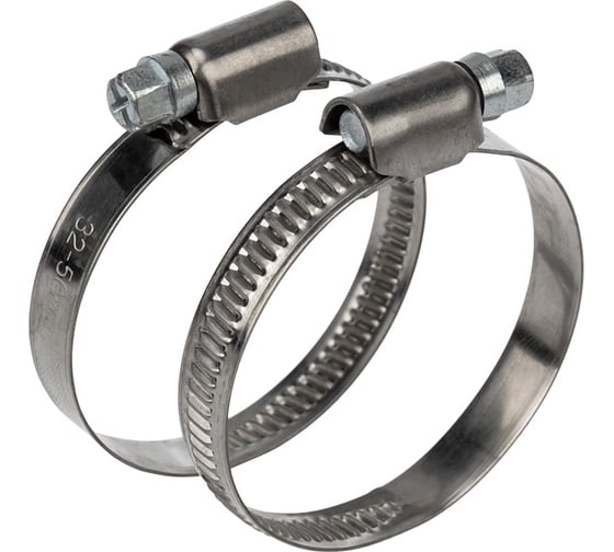 Изображение товара Кабельная стальная червячная хомут-стяжка REXANT 32-50 мм, 50 шт. 07-0632