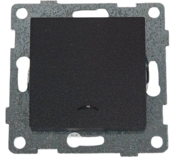 Изображение товара Механизм выключателя GUSI ELECTRIC Ugra 1 клавиша, индикатор, СУ, 10А, 250В, графит С11В18-010