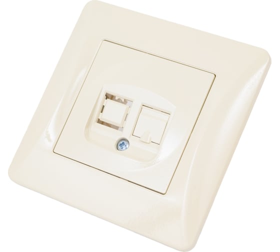 Изображение товара Телефонная розетка GUSI ELECTRIC Ugra RJ12, одинарная, СУ, бежевый С11Т1-003-СБ