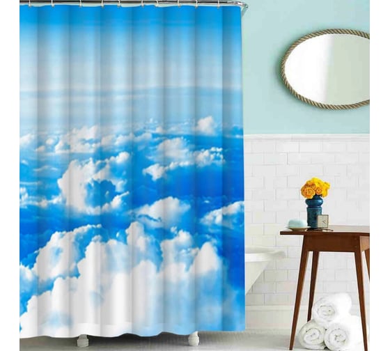 Изображение товара Шторка для ванны Melodia della vita тканевая MZ-60 Небо 180х200 см 20830