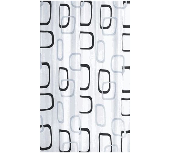 Изображение товара Тканевая шторка для ванны Melodia della vita MZ-07 Геометрия 180х180 см 20957