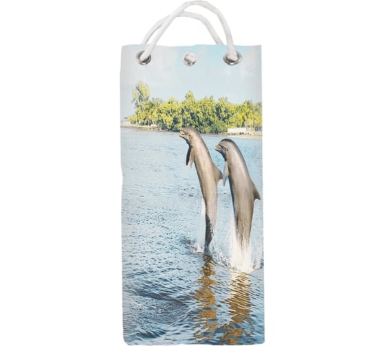 Изображение товара Тканевая шторка для ванны Melodia della vita Весёлые дельфины MZ-112 180х200 см 20997