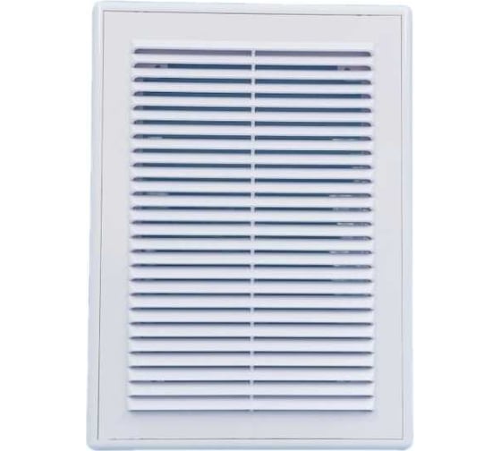 Изображение товара Решетка вентиляционная вытяжная регулируемая с рамкой ВРР 180х250 мм, АВS- пластик, белая ВИЕНТО 1825ВРР