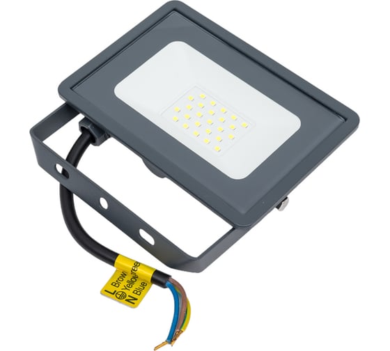 Изображение товара Светодиодный прожектор Фарлайт СДО 20Вт 6500К IP65 серый FAR002043