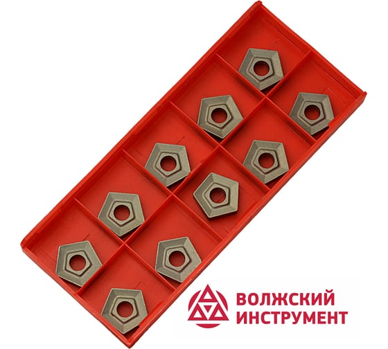 Изображение товара Пластина твердосплавная PNMM-110408 Т15К6 10 шт Волжский Инструмент 3504005