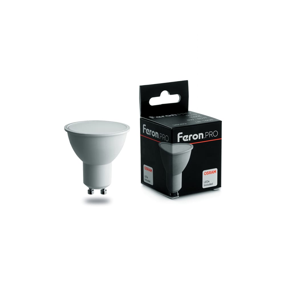 фото Светодиодная лампа feron pro lb-1608 gu10 8w 2700k osram led 38092