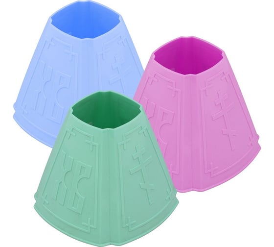 Изображение товара Форма для приготовления пасхи МУЛЬТИДОМ "Пасочница" (неразъемная), размер 11x11x9см 3цв БМ76-154