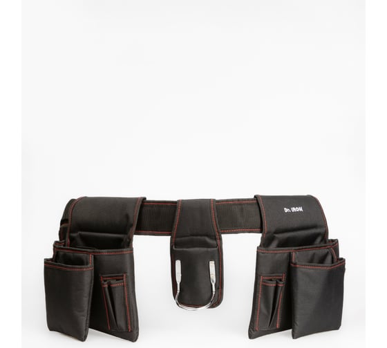 Изображение товара Сумка-пояс тройная с держателем для молотка Dr. IRON 510x270x50 мм Dr.IRON DR1007