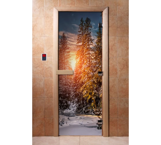 Изображение товара Дверь для бани DoorWood фотопечать, рисунок а093, 1700x700 мм УТ-00014682