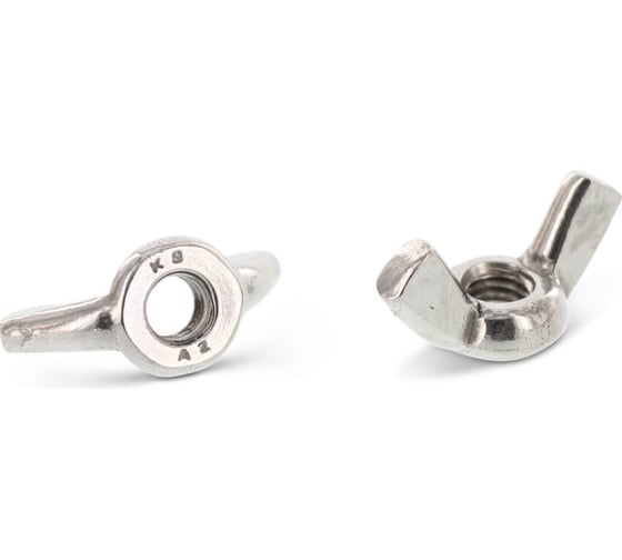 Изображение товара Гайка нержавеющая Metiz-A2, М6, DIN 315, А2, барашек, 200 шт. 31526 200