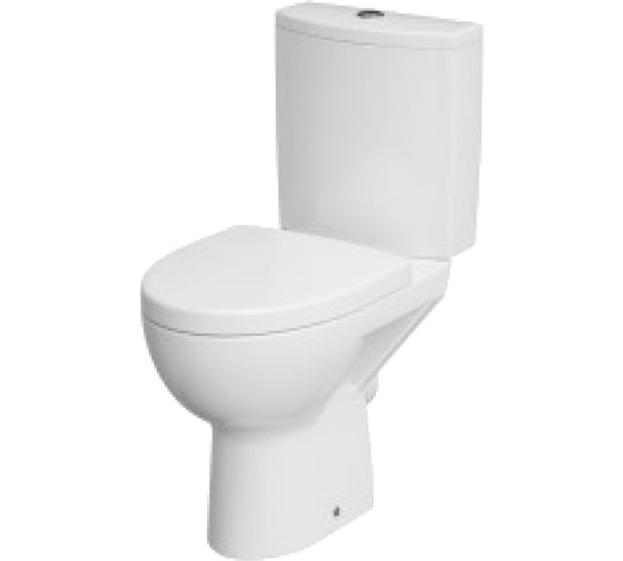 Изображение товара Унитаз-компакт Cersanit Parva безободковый, горизонтальный выпуск, 2 режима, сиденье DP, Soft Close, Clip up 455893