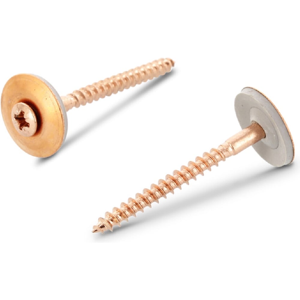 Изображение товара Саморез METIZ-A2 омедненная нержавейка 4,5x35 с прессшайбой