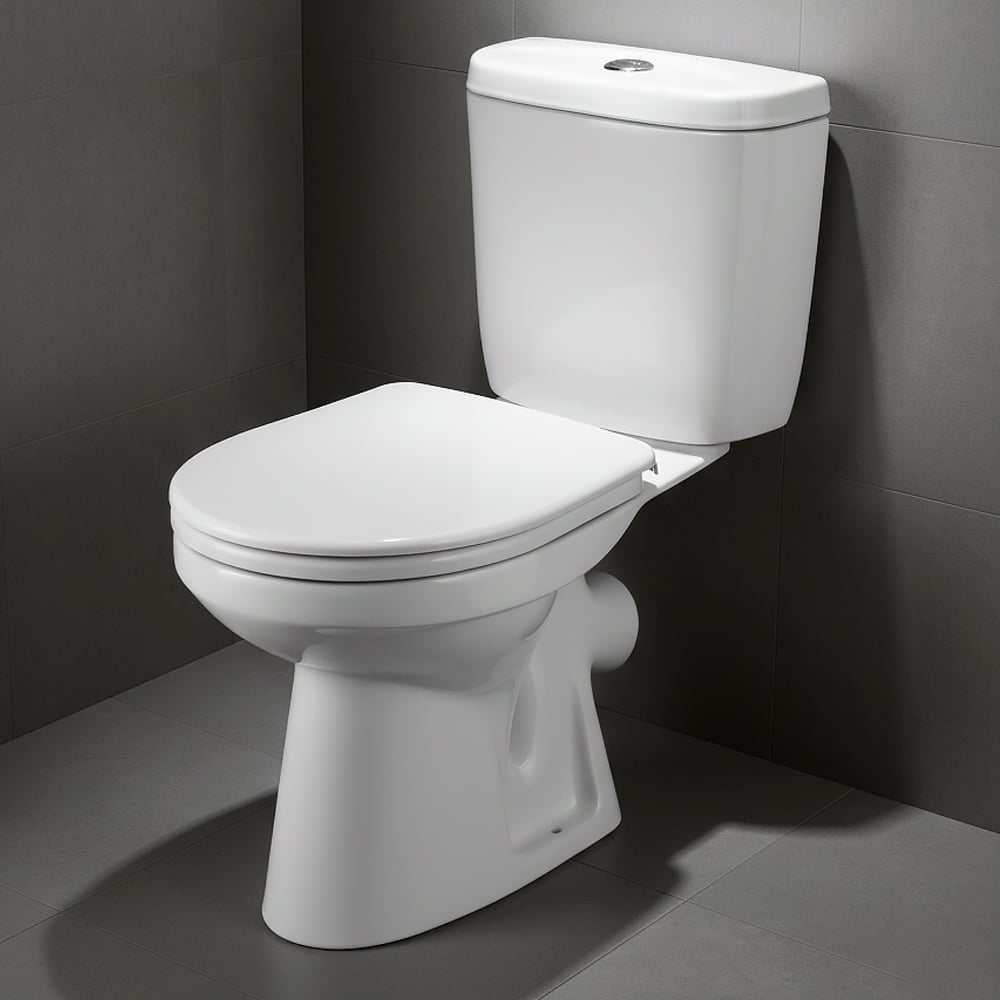 Изображение товара Унитаз-компакт Santek Анимо с косым выпуском и микролифтом 1WH110032