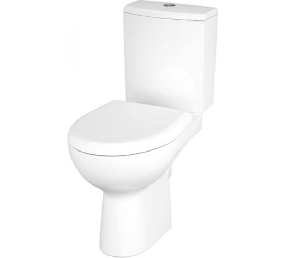 Изображение товара Унитаз-компакт Cersanit Nature безободковый, горизонтальный выпуск, 2 режима, сиденье DP, Soft Close, Clip up 447639