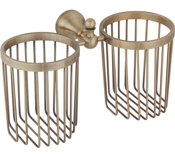 Изображение товара Корзинка двойная универсальная настенная GIALETTA бронза