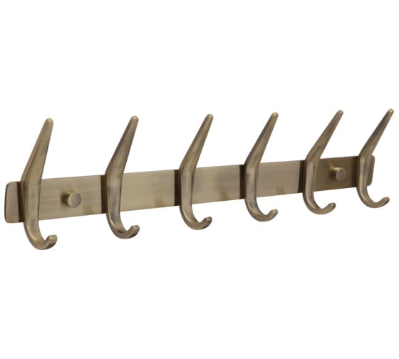 Изображение товара Планка с 6-ю крючками Veragio GIFORTES L38.5xH3 см, бронза VR.GFT-9076.BR