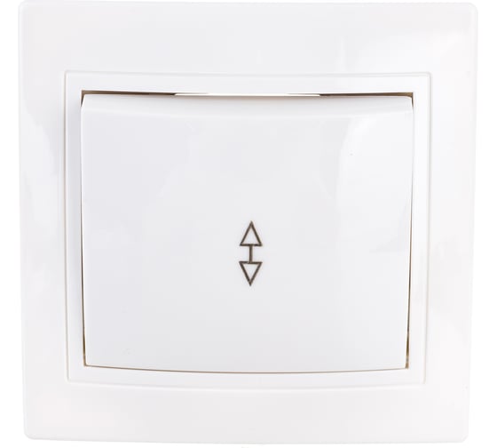 Изображение товара Выключатель GENERICA КВАРТА 1кл проход.,в сборе скр,бел EVK12-K01-10-DM