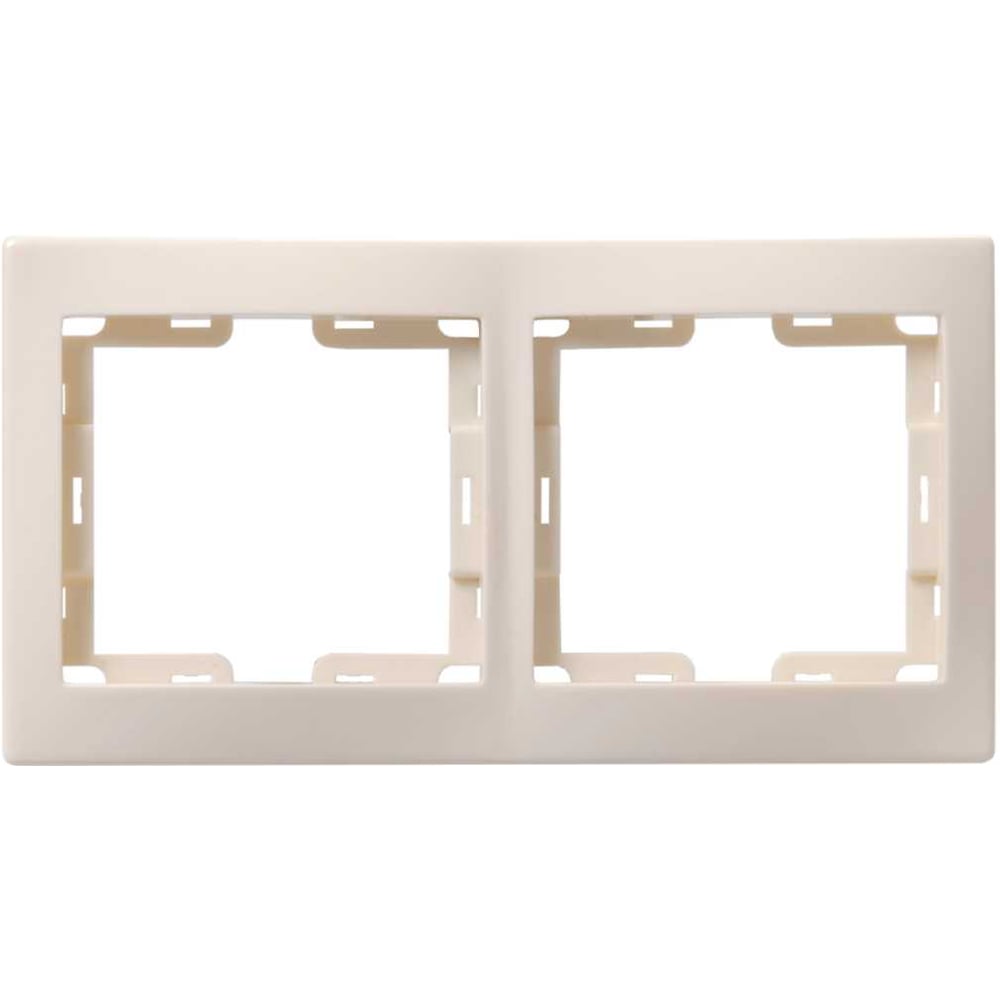 Изображение товара 2местная горизонтальная рамка IEK КВАРТА кремовая EMK20-K33-DM