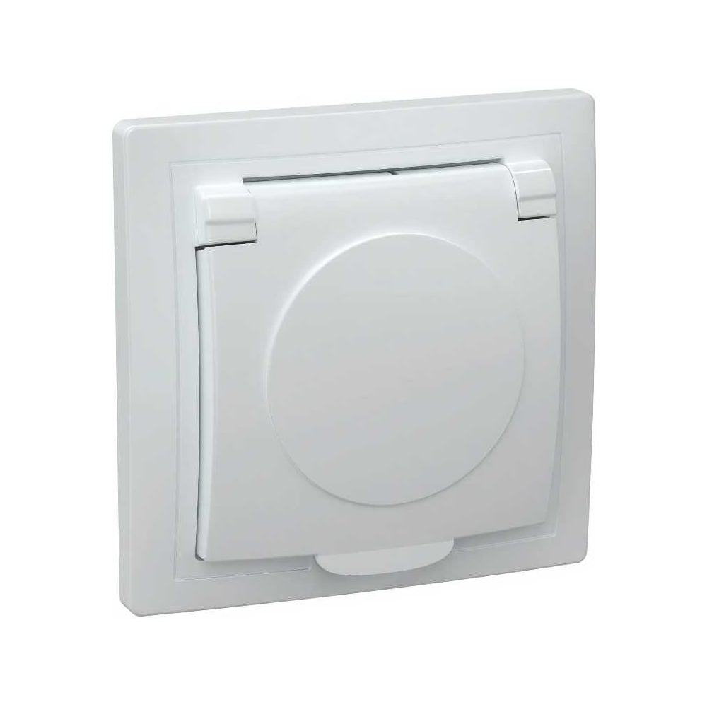 Изображение товара Розетка GENERICA КВАРТА х1 с крышкой белая ERK15-K01-16-DM