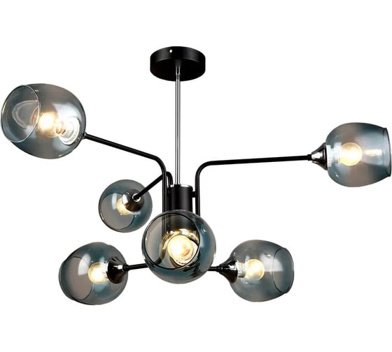 Изображение товара Потолочная люстра IMEX 6х60Вт E27 MD.3564-6-S BK+CH