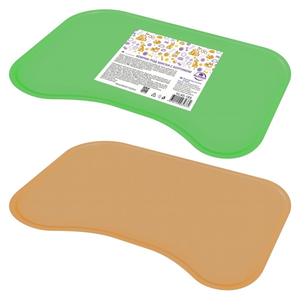 Изображение товара Коврик под миски с бортиком МУЛЬТИДОМ VL40-185 45x30 см