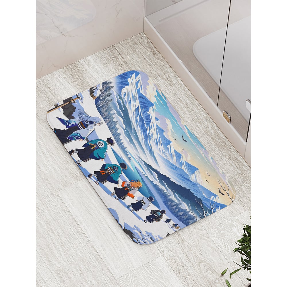 Изображение товара Коврик для ванной комнаты JoyArty Аниме в горах 52x77 см противоскользящий