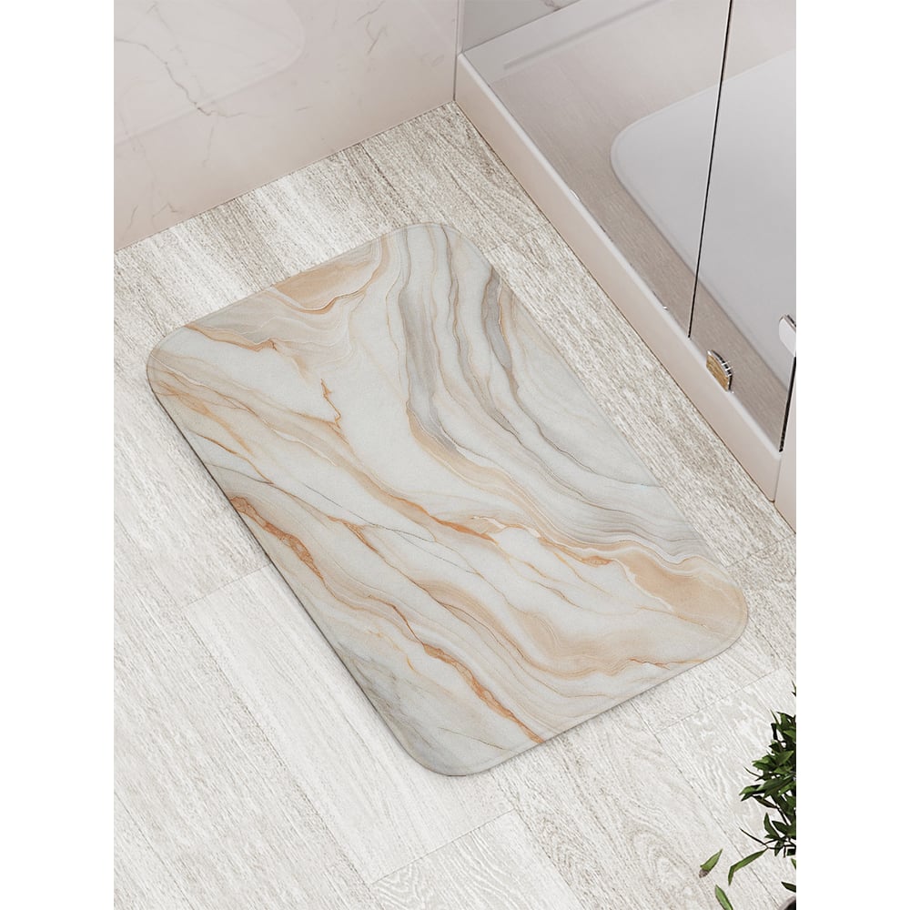 Изображение товара Противоскользящий коврик для ванной JoyArty "Нежный мрамор" 52x77 см