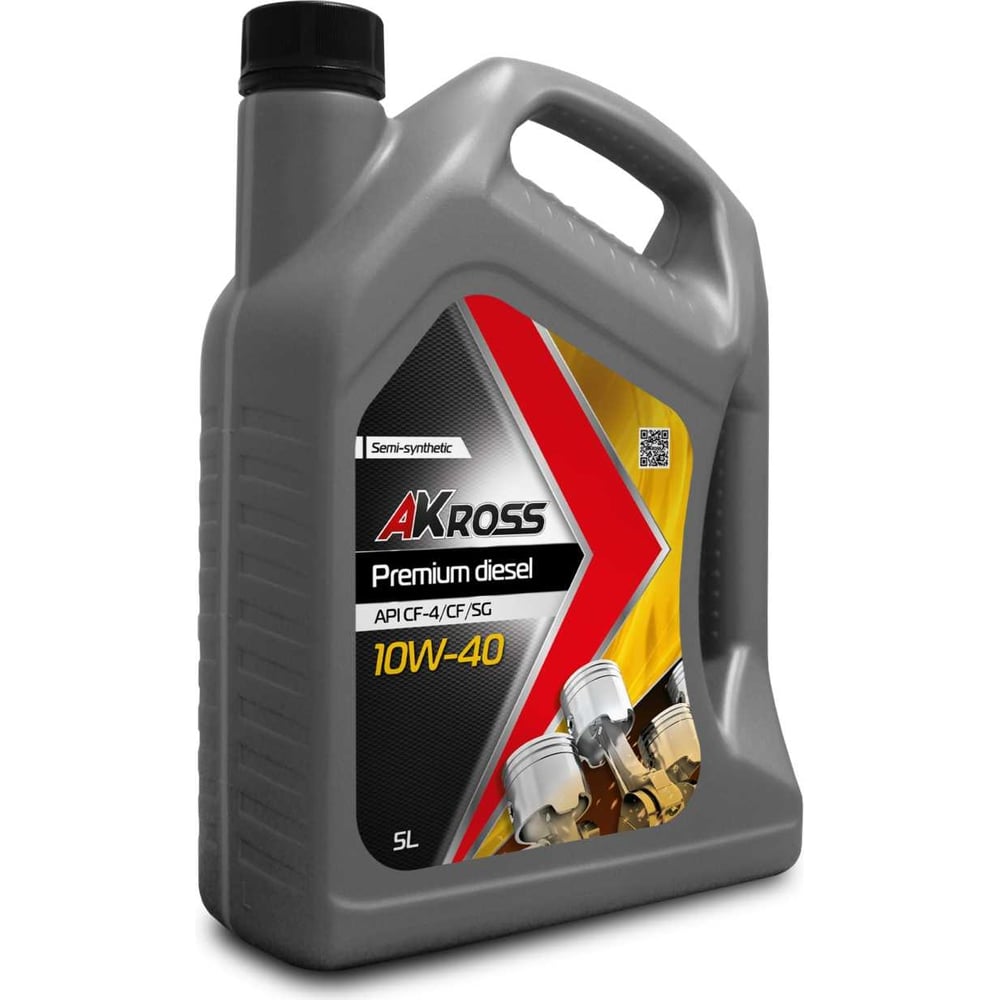 Изображение товара Масло моторное полусинтетическое AKross PREMIUM DIESEL 10W-40 5 л CF-4/CF/SG