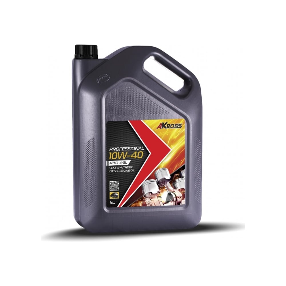Изображение товара Масло моторное полусинтетическое AKross PROFESSIONAL 10W-40 CI-4/SL 5 л