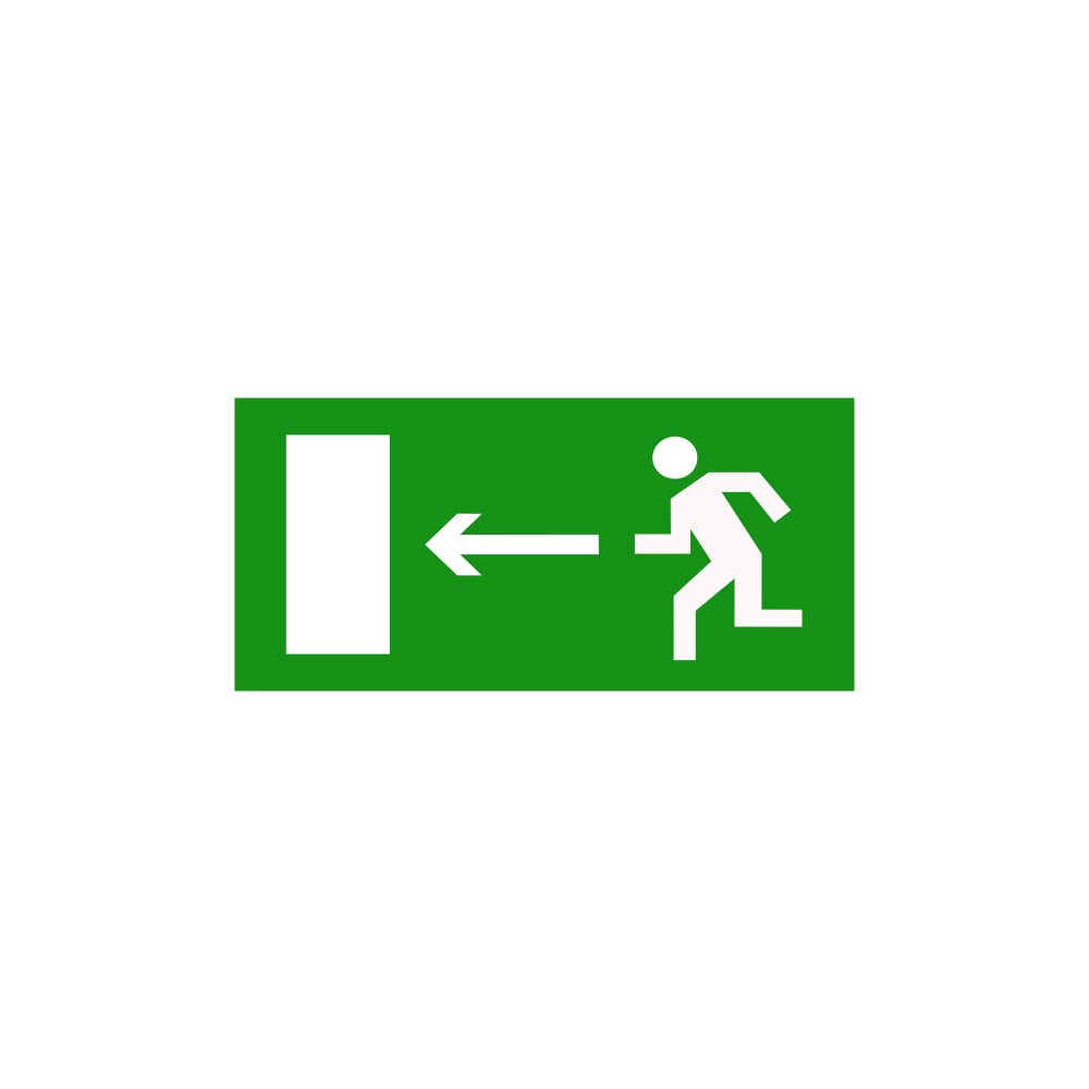 фото Знак безопасности белый свет bl-3015b.e04 "направление к эвакуационному выходу налево" a14582