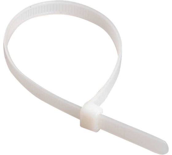 Изображение товара Хомут IEK 2.5x250, нейлон, белый, упаковка 100шт, ИЭК UHH31-D025-250-100