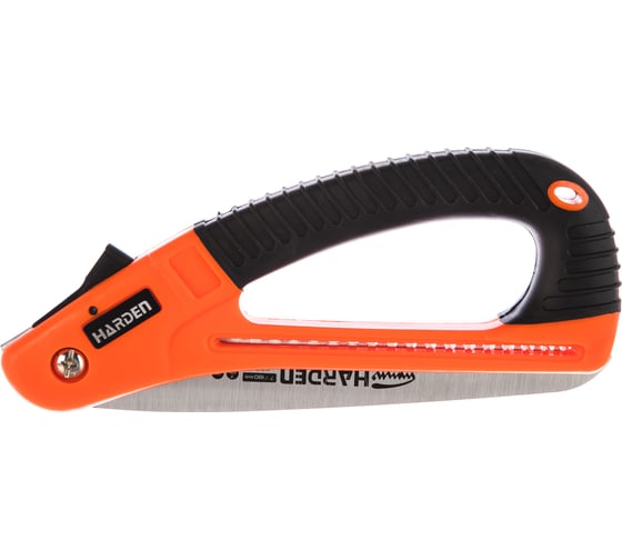 Изображение товара Складная пила HARDEN универсальная с дополнительной защитой руки, зуб 3D, 180 мм. 631302