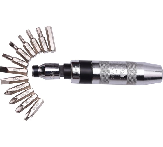 Изображение товара Набор HARDEN с ударно-поворотной отверткой и битами CRV, 14 предметов. 550641