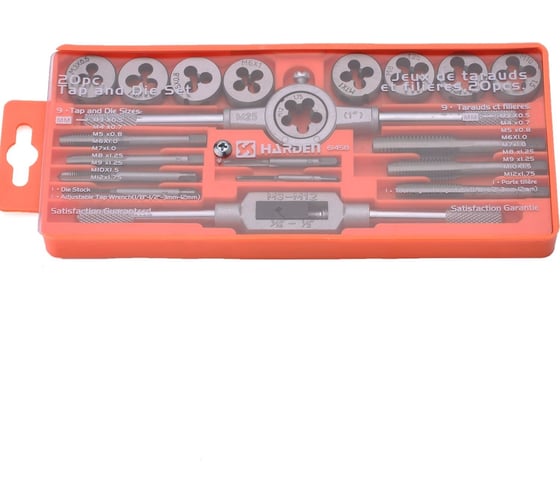 Изображение товара Набор метчиков и плашек HARDEN профессиональный 20 предметов 610458