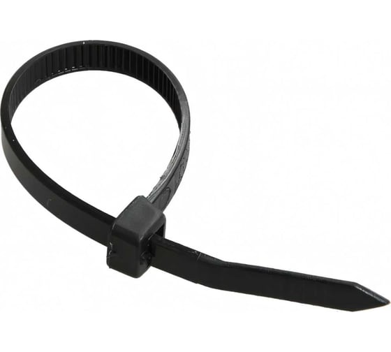 Изображение товара Хомут IEK 3.6x200, нейлон, черный, упаковка 100шт, ИЭК UHH32-D036-200-100