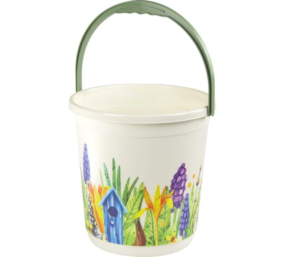 Изображение товара Ведро Архимед IML Гиацинт 7л, с декором Р1011i
