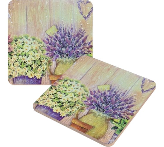 Изображение товара Подставка под горячее МУЛЬТИДОМ "Прованс", размер 14,5x14,5 см МБ18-386