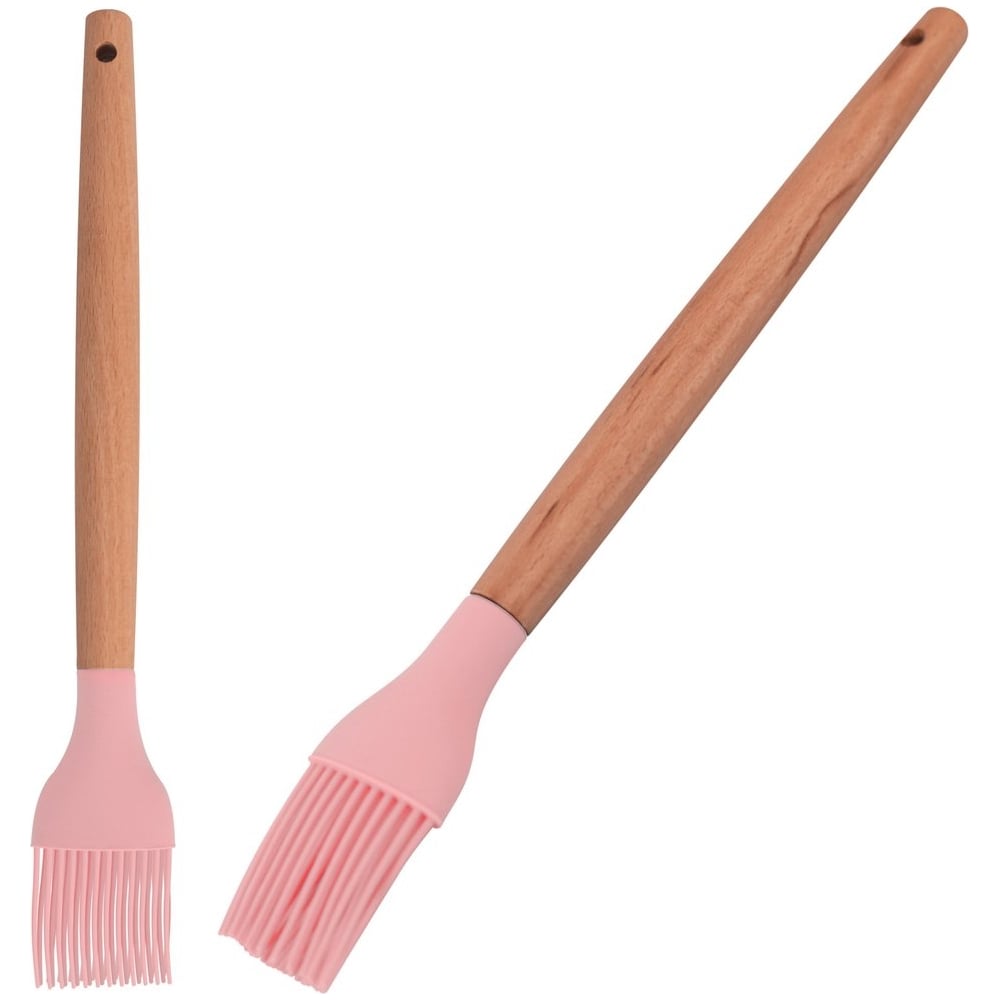 Изображение товара Кисточка для выпечки МУЛЬТИДОМ Бон-роз 27 см silikon дерево розовая