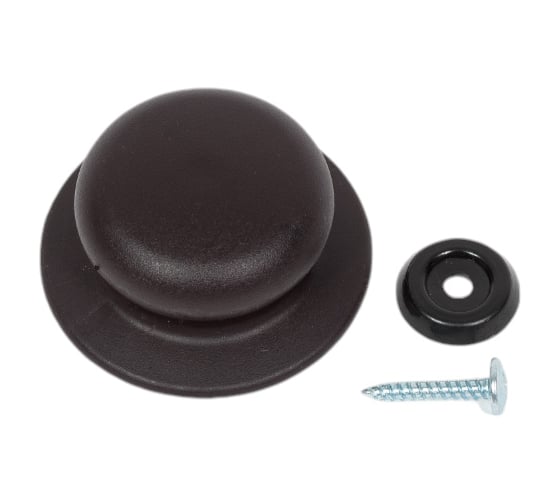 Изображение товара Ручка для крышки с саморезом МУЛЬТИДОМ (коричневая), диаметр 6 см МГ76-279