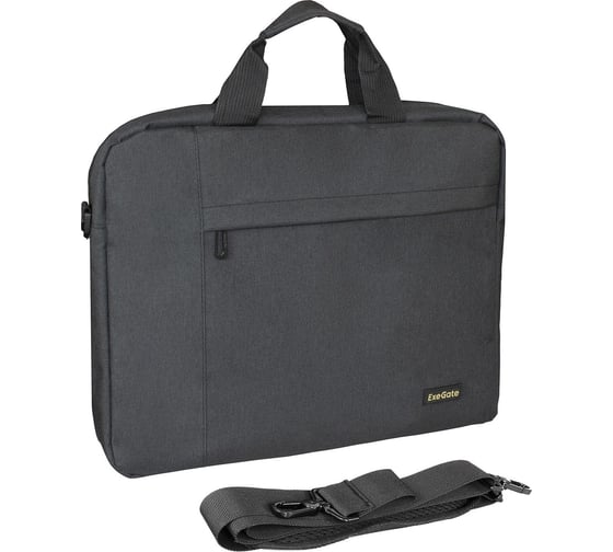 Изображение товара Сумка ExeGate Business ECC-215 Black, черная, полиэстер повышенной плотности 600D, 15.6 " 283436