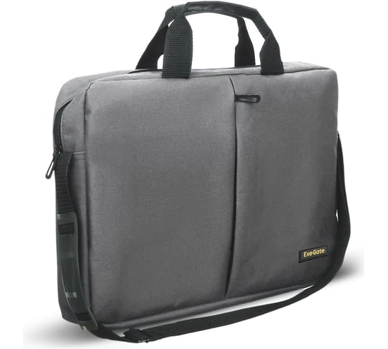 Изображение товара Сумка ExeGate Office F1590 Grey, серая, полиэстер, для ноутбуков до 15.6 " 264614