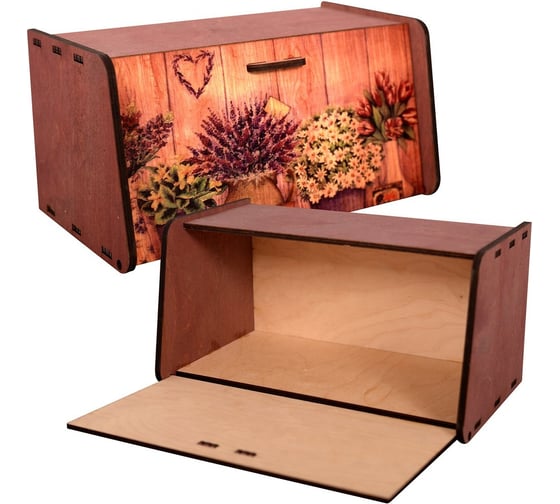 Изображение товара Хлебница МУЛЬТИДОМ "Прованс" (прямоугольная), размер 35,5x20,5x18,5 см МБ18-301