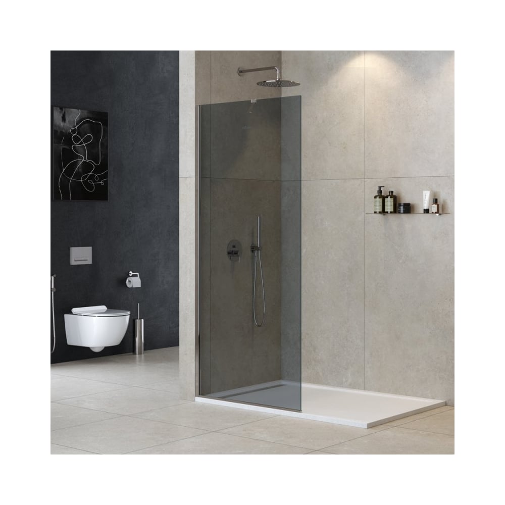 Изображение товара Универсальная душевая перегородка Cezares LIBERTA-L-1-TB-110-GR-Cr