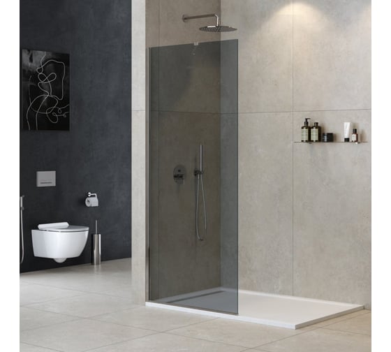 Изображение товара Универсальная душевая перегородка Cezares LIBERTA-L-1-TB-110-GR-Cr