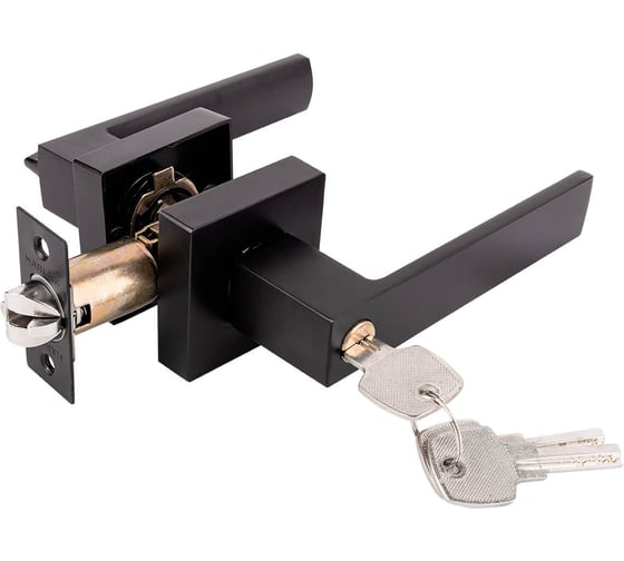 Изображение товара Дверная ручка-защелка Marlok RZ 8-01 ключ, серия NOVA BL черная 018624