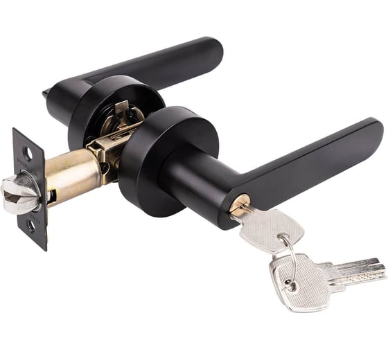 Изображение товара Дверная ручка-защелка Marlok RZ 7-01 ключ, серия NOVA BL черная 018620